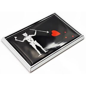 Pirate Edward Teach Flag Sticker Emblem Blackbeard Pirate Decal Car Chrome Flags, 2 Pack, 3 x 2 inches