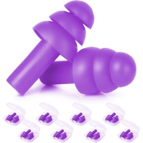24 Pairs Black Ear Plugs Bulk NRR 29dB Reusable Silicone Ear Plugs with Plastic Cases Soft Foam Ear Plugs for Sleeping Noise Cancelling Concerts Shooting Swimming Noise Reduction