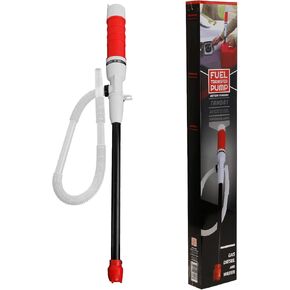 TERA PUMP Portable Fuel Transfer Pump with Ergonomic Nozzle for Gas, Diesel and Water (1.8 Gal/Min)
