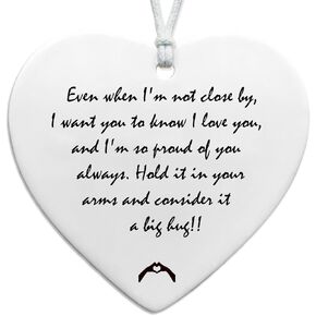 I Wish You Lived Next Door Ornament, Gift for Friend, Friendship Gift, Bestie, Keepsake Gift, Heart Ceramic (Ceramic Ornaments-AAA)