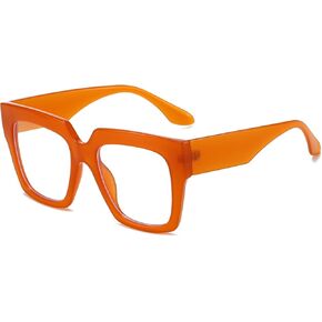 PORADAY Oversized Blue Light Blocking Glasses for Women Men Fashion Big Square Frame Computer Gaming Eyeglasses