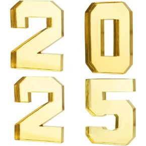 2025 Charcuterie Board Numbers, Fillable Numbers for food 4 psc 2025, Graduation Charcuterie Board, Cardboard 2025 Numbers for Party (White)