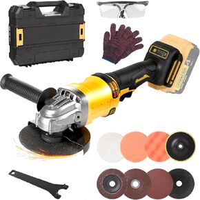 Angle Grinder Compatible with Dewalt 20V Max Battery(NO Battery) Cordless Angle Grinder,4-1/2" Blades Brushless Grinder for Cutting, Griding, Polishing(10000RPM) Battery Powered Angle Grinder
