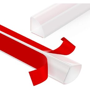 Flexible Quarter Round Molding Peel and Stick Rubber Trim Molding Double-Sided Self Adhesive Wall Corner Trim Molding for Floor, Bathrooms, Countertops (1/2" W x 1/2" H x 3.3 Ft, White)
