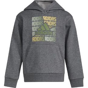 adidas Boys' Long Sleeve Fleece Pullover Hoodie, Black with Red Liquid Camo, X-Large in Kuwait