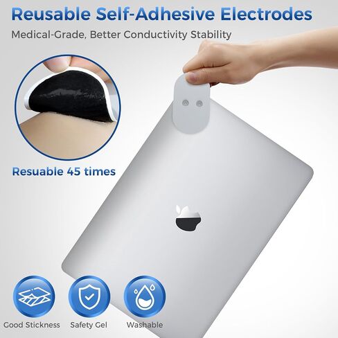 KingPavonini Wireless TENS Unit, Muscle Stimulator for Pain Relief, Portable Rechargable TENS EMS Machine, LED Screen, Remote, Dual Channel 6 Modes 16 Intensity Massager, Charging Case (4 Pads) in Saudi Arabia