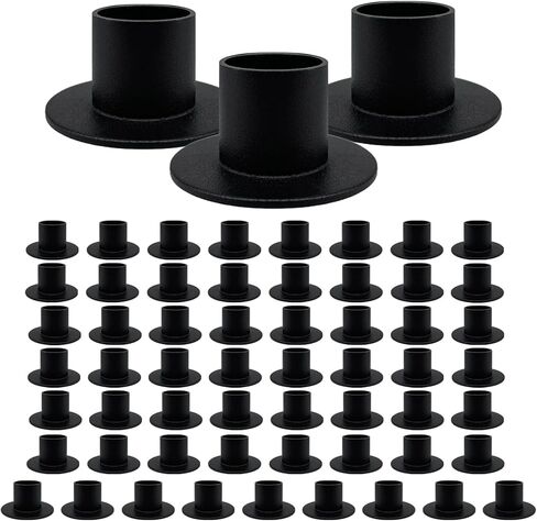 60 قطعة من حاملات الشموع المستدقة المعدنية السائبة، حاملات الشمعدانات المركزية، شموع قصيرة لحفلات الزفاف، شموع لحفلات الذكرى السنوية، وطاولة الطعام، باللون الأسود in Kuwait