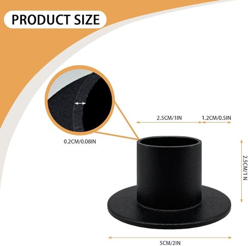 60 قطعة من حاملات الشموع المستدقة المعدنية السائبة، حاملات الشمعدانات المركزية، شموع قصيرة لحفلات الزفاف، شموع لحفلات الذكرى السنوية، وطاولة الطعام، باللون الأسود in Kuwait