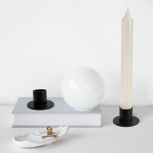 60 قطعة من حاملات الشموع المستدقة المعدنية السائبة، حاملات الشمعدانات المركزية، شموع قصيرة لحفلات الزفاف، شموع لحفلات الذكرى السنوية، وطاولة الطعام، باللون الأسود in Kuwait