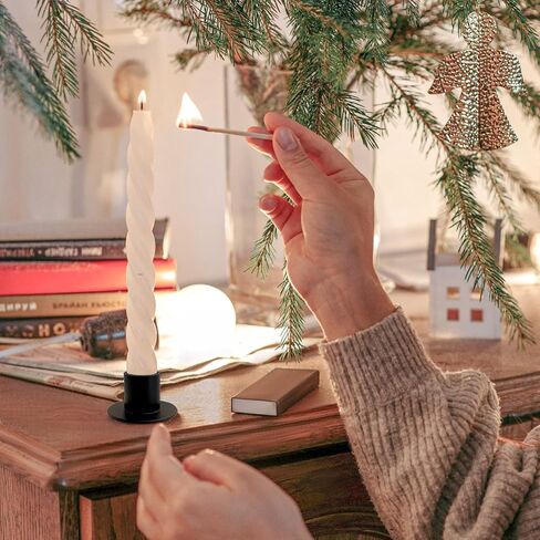 60 قطعة من حاملات الشموع المستدقة المعدنية السائبة، حاملات الشمعدانات المركزية، شموع قصيرة لحفلات الزفاف، شموع لحفلات الذكرى السنوية، وطاولة الطعام، باللون الأسود in Kuwait