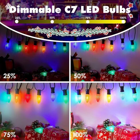25 حزمة C7 LED لمبات عيد الميلاد، متعددة الألوان C7 مصابيح كهربائية مقاومة للماء، في الهواء الطلق شاتيربروف C7 سلسلة ضوء استبدال مصابيح LED، خمر LED E12 لمبات الشمعدانات لشجرة عيد الميلاد ديكور الهالوين in Saudi Arabia
