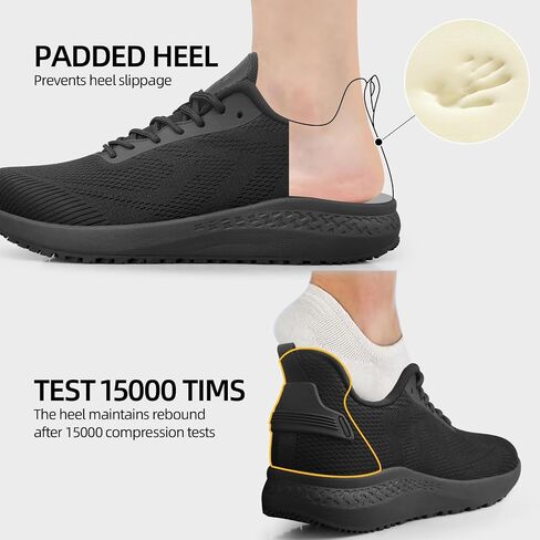 Men's Non Slip Work Shoes Comfortable Slip Resistant Food Service Slip on Shoes Chef Kitchen Restaurant Sneakers Mesh Work Footwear Lightweight Walking Shoes Casual Fashion in Saudi Arabia
