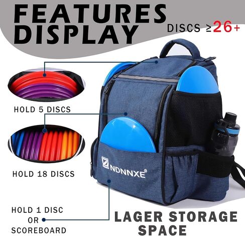 Disc Golf Bag, Disc Golf Backpack with 26+ Disc Capacity, Durable & Lightweight Disc Golf Bags with 8 Storage Pockets in Saudi Arabia