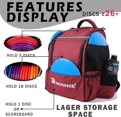 Disc Golf Bag, Disc Golf Backpack with 26+ Disc Capacity, Durable & Lightweight Disc Golf Bags with 8 Storage Pockets in Saudi Arabia