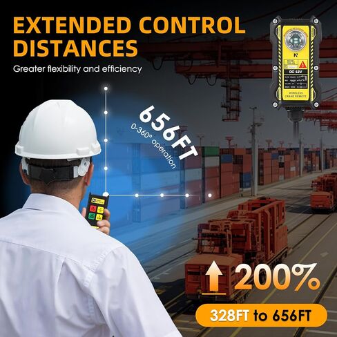 NEWTRY 2 in 1 Crane Remote, 12V Wireless Crane Remote Wire Dump Trailer Remote Control Industrial Crane Controller Hoist Truck Crane Up-Down Switch Control Station in Saudi Arabia