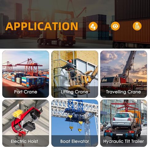 NEWTRY 2 in 1 Crane Remote, 12V Wireless Crane Remote Wire Dump Trailer Remote Control Industrial Crane Controller Hoist Truck Crane Up-Down Switch Control Station in Saudi Arabia