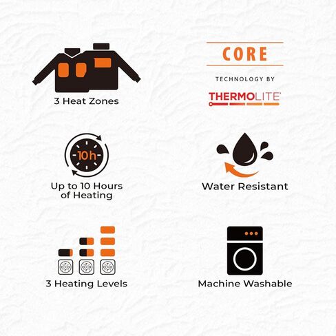 ORORO [Upgraded Battery] Women's Heated Parka Jacket with 4 Heat Zones and Detachable Hood (Battery Included) in Kuwait