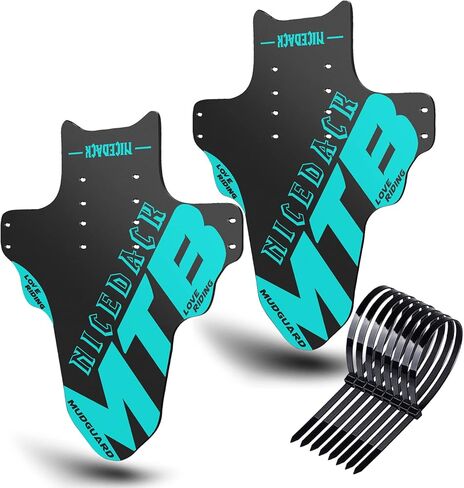 NICEDACK Mudguards Mountain Bike, 2 Pieces Mudguard Fit 20-29 Inch MTB Mudguard Front and Rear Compatible Bicycle Splash Guard (Red) in Kuwait