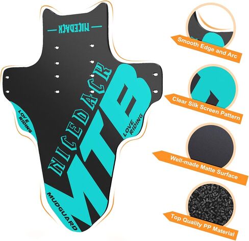 NICEDACK Mudguards Mountain Bike, 2 Pieces Mudguard Fit 20-29 Inch MTB Mudguard Front and Rear Compatible Bicycle Splash Guard (Red) in Kuwait