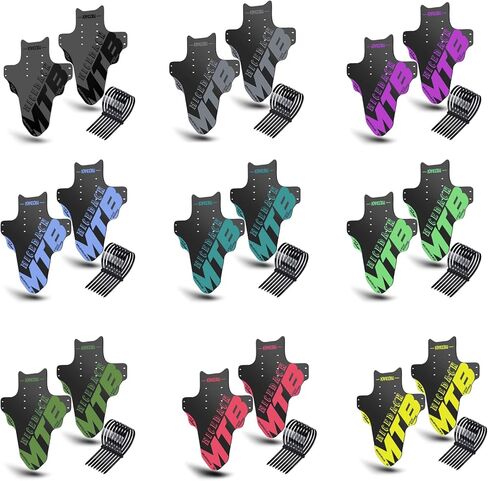 NICEDACK Mudguards Mountain Bike, 2 Pieces Mudguard Fit 20-29 Inch MTB Mudguard Front and Rear Compatible Bicycle Splash Guard (Red) in Kuwait