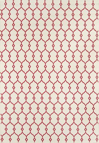 Momeni Rugs , Baja Collection Contemporary Indoor & Outdoor Area Rug, Easy to Clean, UV protected & Fade Resistant, 1'8" x 3'7", Ivory in Saudi Arabia