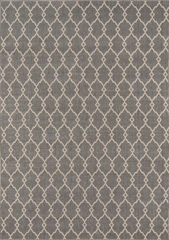 Momeni Rugs , Baja Collection Contemporary Indoor & Outdoor Area Rug, Easy to Clean, UV protected & Fade Resistant, 1'8" x 3'7", Ivory in Saudi Arabia
