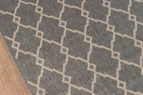 Momeni Rugs , Baja Collection Contemporary Indoor & Outdoor Area Rug, Easy to Clean, UV protected & Fade Resistant, 1'8" x 3'7", Ivory in Saudi Arabia