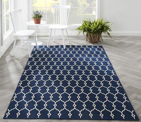 Momeni Rugs , Baja Collection Contemporary Indoor & Outdoor Area Rug, Easy to Clean, UV protected & Fade Resistant, 1'8" x 3'7", Ivory in Saudi Arabia