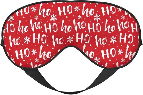 Sleep Eye Mask Hohoho Santa Claus Laugh Sleep Mask for Women Men Comfortable Eye Mask with Adjustable Strap Soft Eye Cover Blindfold for Travel Yoga Nap Shift Work in Saudi Arabia