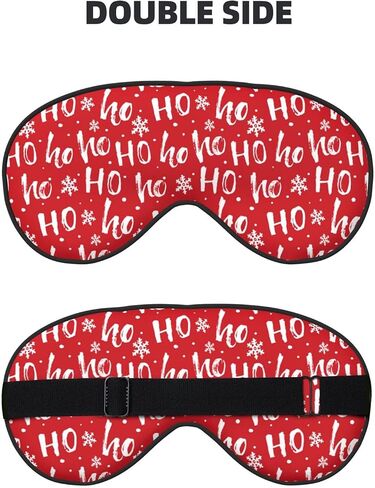 Sleep Eye Mask Hohoho Santa Claus Laugh Sleep Mask for Women Men Comfortable Eye Mask with Adjustable Strap Soft Eye Cover Blindfold for Travel Yoga Nap Shift Work in Saudi Arabia