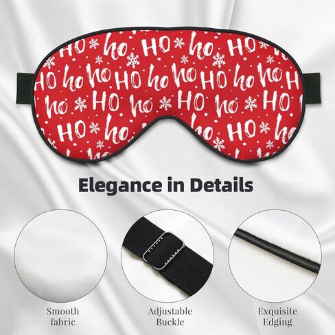 Sleep Eye Mask Hohoho Santa Claus Laugh Sleep Mask for Women Men Comfortable Eye Mask with Adjustable Strap Soft Eye Cover Blindfold for Travel Yoga Nap Shift Work in Saudi Arabia