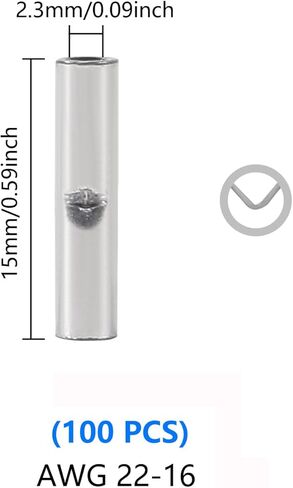 100 قطعة من موصلات المؤخرة غير المعزولة، موصلات وصلة المؤخرة 24-8 AWG، موصل سلك تجعيد غير معزول، محطات تجعيد كهربائية غير ملحومة، سلك لوصلة الأسلاك الكهربائية، قوارب السيارات ذاتية الصنع in Kuwait