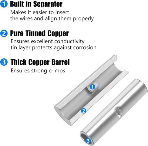 100 قطعة من موصلات المؤخرة غير المعزولة، موصلات وصلة المؤخرة 24-8 AWG، موصل سلك تجعيد غير معزول، محطات تجعيد كهربائية غير ملحومة، سلك لوصلة الأسلاك الكهربائية، قوارب السيارات ذاتية الصنع in Kuwait
