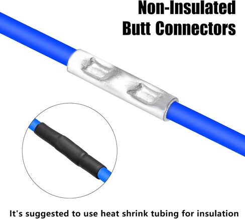 100 قطعة من موصلات المؤخرة غير المعزولة، موصلات وصلة المؤخرة 24-8 AWG، موصل سلك تجعيد غير معزول، محطات تجعيد كهربائية غير ملحومة، سلك لوصلة الأسلاك الكهربائية، قوارب السيارات ذاتية الصنع in Kuwait