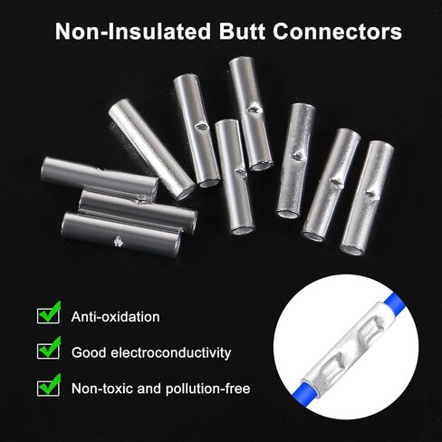 100 قطعة من موصلات المؤخرة غير المعزولة، موصلات وصلة المؤخرة 24-8 AWG، موصل سلك تجعيد غير معزول، محطات تجعيد كهربائية غير ملحومة، سلك لوصلة الأسلاك الكهربائية، قوارب السيارات ذاتية الصنع in Kuwait