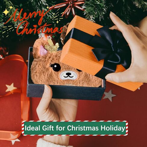 Cute Sleeping Mask Sleep Mask, Funny Santa Claus Soft Plush Eye Mask for Travel Nap Sleeping Chrismas Blindfold Eye Cover Eyeshade for Adult Kids Girls Teens Men Women - Santa Claus in Kuwait