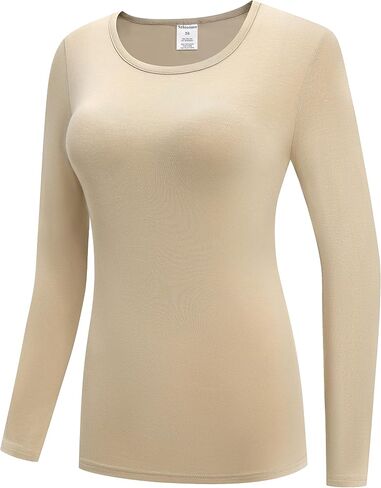Women's Long Sleeve T-Shirts Basic Crew Neck Shirts in Saudi Arabia