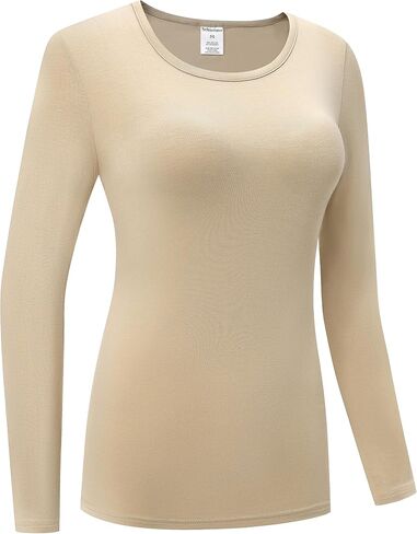 Women's Long Sleeve T-Shirts Basic Crew Neck Shirts in Saudi Arabia