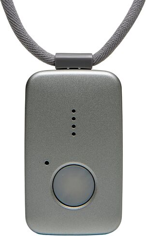 Medical Guardian MGMini – Medical Alert Necklace Systems for Seniors- Fast, Reliable Water-Resistant Panic Button, 4G GPS Tracker with 24/7 Emergency Operator Care -Includes Step Tracking (Silver) in Saudi Arabia