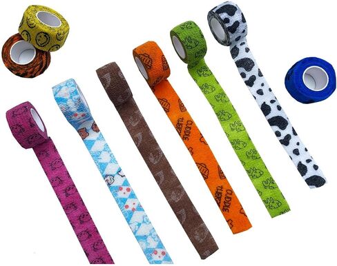 Finger Protector Bandage Wrap for Sports,Vet Wrap Elastic Cohesive Bandage， Self-Adhesive Finger Protector Bandage Wrap, 1 Inch x 4 Yards, 9 Pcs, for Sports,Wrist,finger in Saudi Arabia