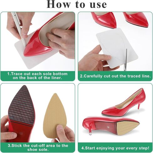 Non Slip Shoe Pads 5Pcs Shoe Grips on Bottom of Shoes Shoe Sole Protectors Anti Slip Shoe Gummies for High Heels in Saudi Arabia