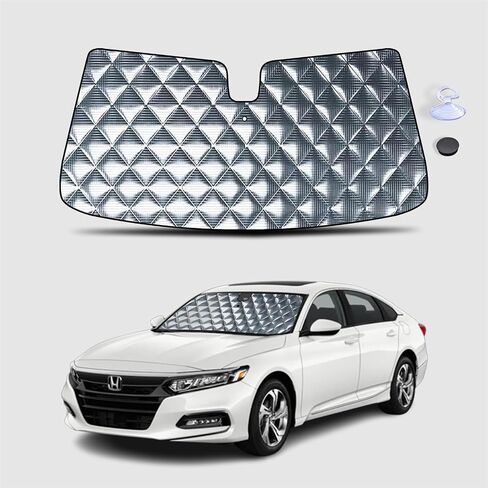 6 Layers Windshield Sun Shade Compatible with 2005-2015 Toyota Tacoma. Foldable 6MM Thick Reflective Aluminum Film Car Front Window Sunshade. in Saudi Arabia