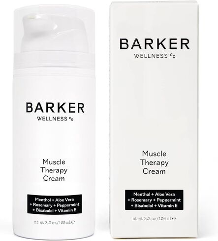 Barker Wellness Muscle Therapy Cream｜Sooth Joint and Muscles, Natural Relaxation with Added Antioxidants and Moisturizer｜All-Natural Vegan Cruelty-Free (100ml) in Saudi Arabia