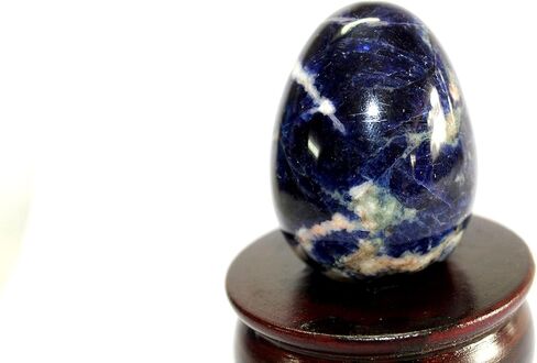Jet Superb Lepidolite Gemstone Egg Free Booklet Crystal Therapy Bonded Sphere Magic Easter Fortune Teller Himalayan Rock Crystal Stone Genuine Beautiful (Lepidolite) in Kuwait