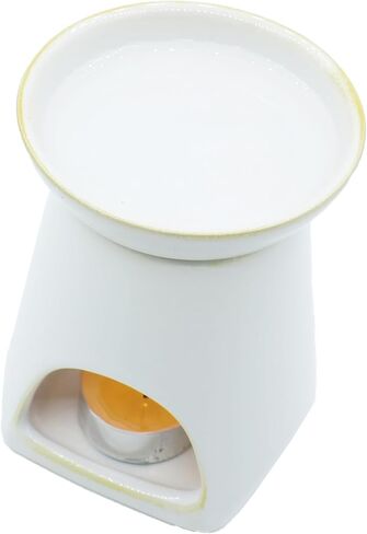 Ceramic Wax Melter with tealight Holder,Essential Oil Burner Wax Melt Burner, Scented Oil and Scented Wax Diffuser,Aromatherapy Aroma Diffuser Burner for Home Bedroom Decor Christmas Housewarming Gift in Saudi Arabia