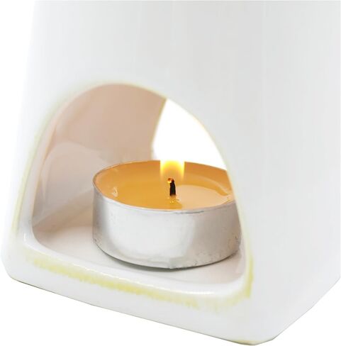 Ceramic Wax Melter with tealight Holder,Essential Oil Burner Wax Melt Burner, Scented Oil and Scented Wax Diffuser,Aromatherapy Aroma Diffuser Burner for Home Bedroom Decor Christmas Housewarming Gift in Saudi Arabia