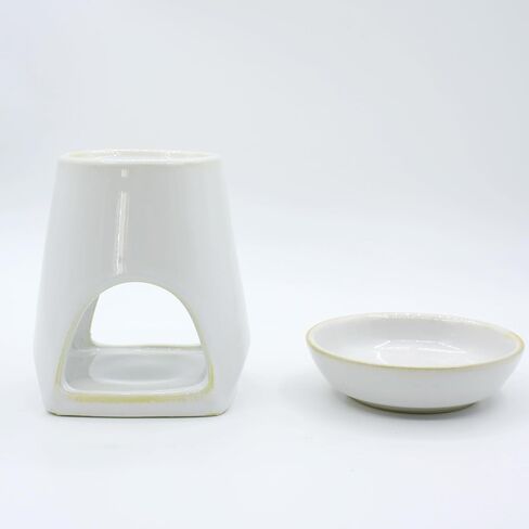 Ceramic Wax Melter with tealight Holder,Essential Oil Burner Wax Melt Burner, Scented Oil and Scented Wax Diffuser,Aromatherapy Aroma Diffuser Burner for Home Bedroom Decor Christmas Housewarming Gift in Saudi Arabia