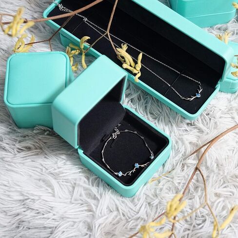 PU Leather Ring Box, Luxury Velvet Jewelry Ring Boxes for Proposal, Engagement, Wedding, Gifts - Jewelry Storage Case, Ring Earrings Jewelry Counter Display Props（Blue） in Saudi Arabia