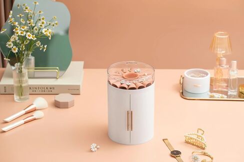 Jewelry and Ring Organizer with Countertop Storage - 3 Drawers, Earring Box, Necklace Holder and Stand, Tray Boxes for Women - Ideal for Home Decor and Bedroom, Unique - Aesthetic in Saudi Arabia