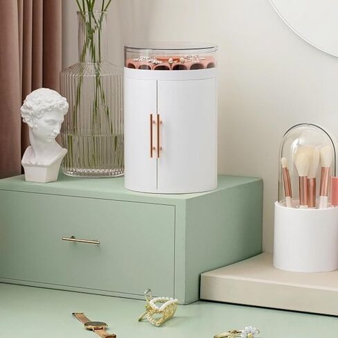 Jewelry and Ring Organizer with Countertop Storage - 3 Drawers, Earring Box, Necklace Holder and Stand, Tray Boxes for Women - Ideal for Home Decor and Bedroom, Unique - Aesthetic in Saudi Arabia